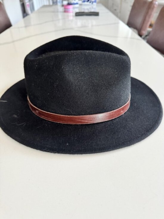 Brixton Mfg. Co Black Cowboy Hat 100% Wool. Size M